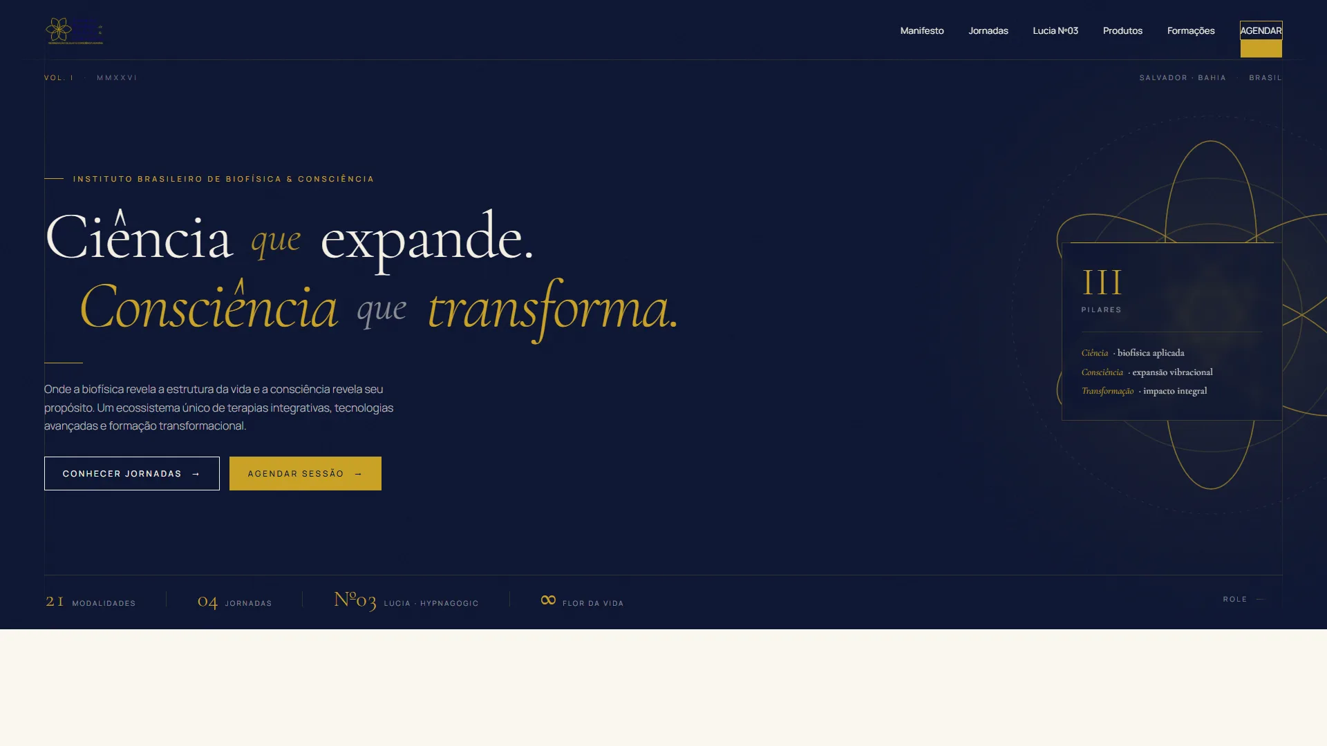 Site Eu Sou Consciência criado pela Uma Nova Imagem