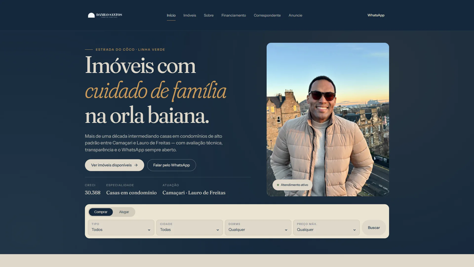 Site O Corretor da Sua Família criado pela Uma Nova Imagem