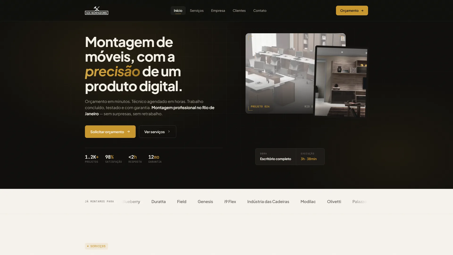 Site SOS Montadores criado pela Uma Nova Imagem